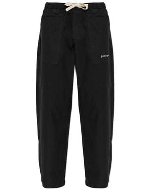 Palm Angels Drawstring Casual Pants - Black