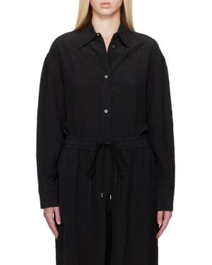 Studio Nicholson Long-Sleeved Buttoned Shirt - Black