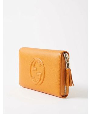 Gucci Gg Decorated Wallet - Orange