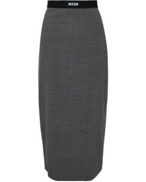 MSGM Elastic Band Pencil Skirt - Gray