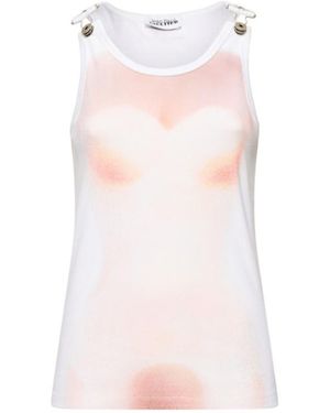 Jean Paul Gaultier Ribbed Vest - Pink