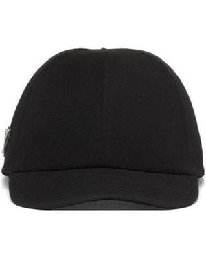 Prada Logo Plaque Baseball Cap - Black