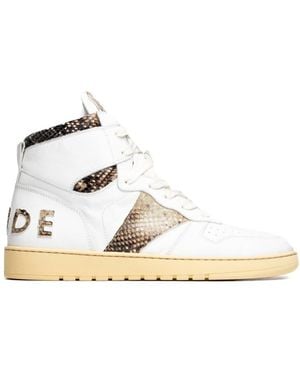 Rhude Panelled High-Top Trainers - Metallic