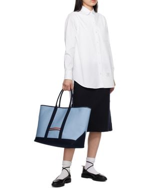 Thom Browne Asymmetric Hem Buttoned Shirt - White