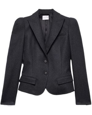 7 For All Mankind High Shoulder Blazer - Blue