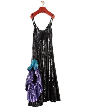 Loewe Sequin Ruffle Dress - White