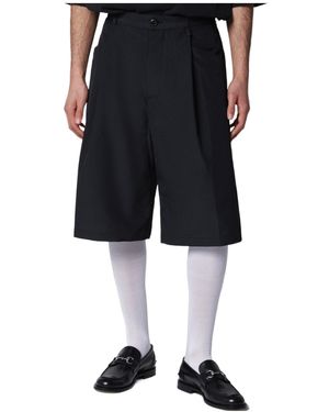 Willy Chavarria Chilango Pleated Shorts - Black