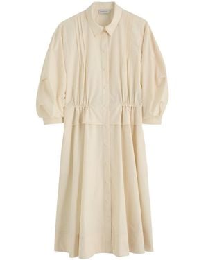 Moncler Cotton-Poplin Midi Shirt Dress - Natural