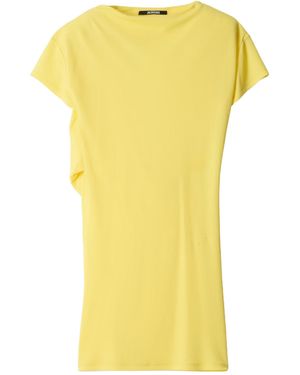 Jacquemus The Mistral Short-Sleeve Dress - Yellow