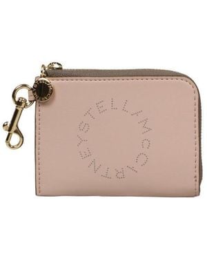 Stella McCartney Logo Perforated Zipped Wallet - Pink