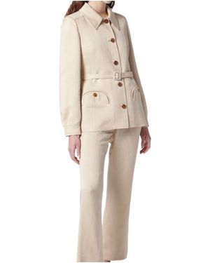 Blazé Milano Single-Breasted Blazer - Natural