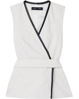 Proenza Schouler Top With Belt Detail - White