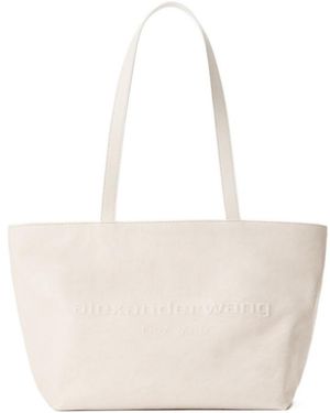 Alexander Wang Logo-Embossed Medium Tote Bag - White