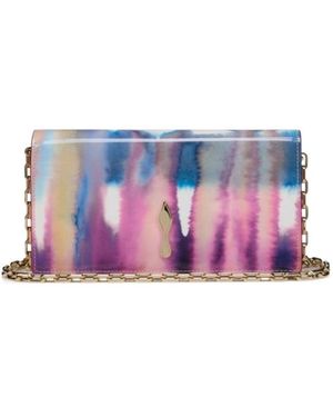 Christian Louboutin Watercolour Chain Clutch Bag - Purple