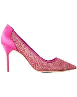 Manolo Blahnik Polka Dot High Heels - Pink