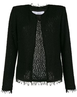 IRO Shavani Crewneck Fringed Jacket - Black