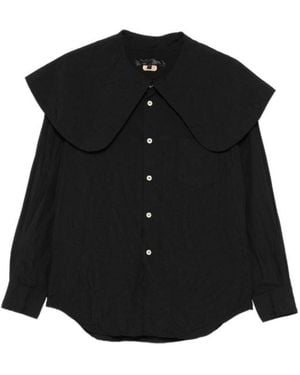 Comme des Garçons Comme Des Garçons Comme Des Garçons Pilgrim Collar Buttoned Blouse - Black