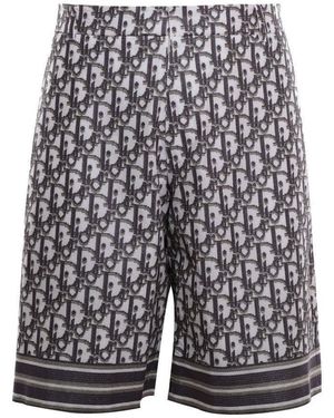 Dior Logo Jacquard Shorts - Grey