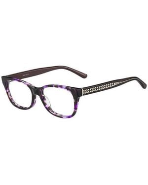 Jimmy Choo Eyewear Rectangular Frame Glasses - Metallic