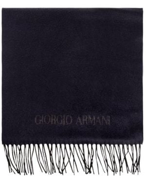 Giorgio Armani Tasselled Scarf - Blue