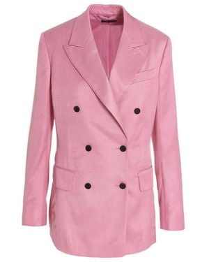 Tom Ford Double-Breasted Suit Jacket - Pink
