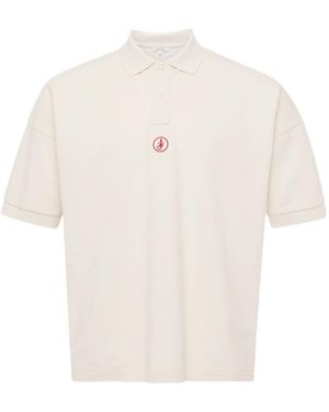 JW Anderson Jw Anderson Anchor Short Sleeved Polo Shirt - White