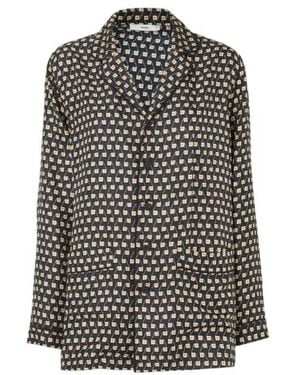 Fendi Printed Silk Shirt - Black