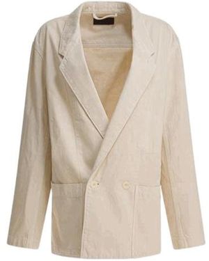 Lemaire Double Breasted Blazer - White
