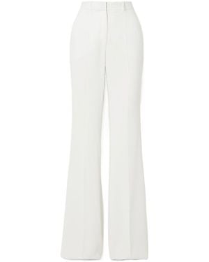 Elie Saab Crepe Wide-Leg Trousers - White