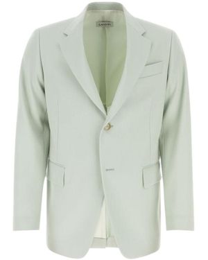 Lanvin Single-Breasted Wool Blazer - Green