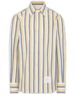 Thom Browne Striped Button-Down Shirt - White