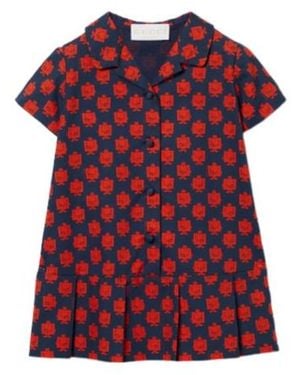 Gucci Baby Printed Cotton Dress - Red