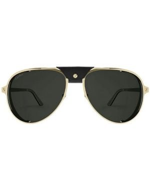 Cartier Aviator Frame Sunglasses - Black