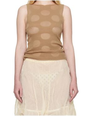 Paloma Wool Round Neck Sleeveless Vest - Natural