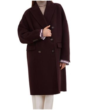 Brunello Cucinelli Double-Breasted Coat - Red