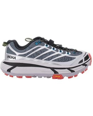 Hoka One One Round Toe Lace-Up Trainers - Blue