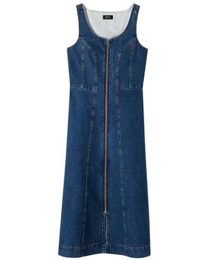 A.P.C. Ally Denim Maxi Dress - Blue