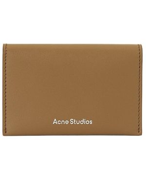 Acne Studios Logo Plaque Bifold Wallet - Natural