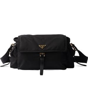 Prada Large Re-Nylon Shoulder Bag - Black