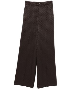 Gucci Jacquard Blend Trousers - Brown