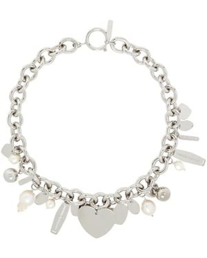 Justine Clenquet Britt Charm Chain Necklace - White