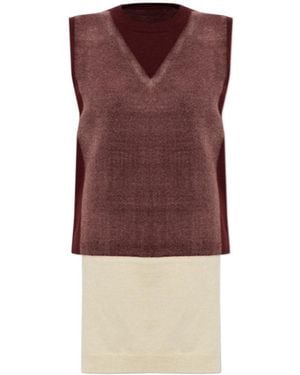Maison Margiela Layered Sleeveless Knitwear - Purple