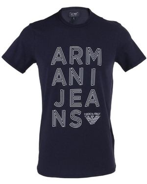 Armani Jeans Printed T-Shirt - Blue