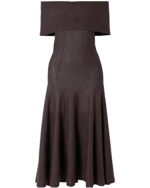 arch4 Marilyn Cashmere Midi Dress - Brown
