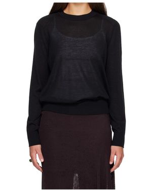Loulou de Saison Ditto Lds Fine-Knit Cashmere Jumper - Black