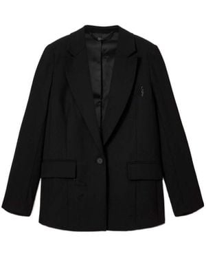 AllSaints Ottie Single Breasted Embellished Blazer - Black