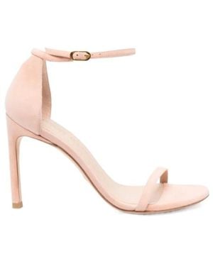 Stuart Weitzman Nudistsong Suede High-Heeled Sandals - Pink