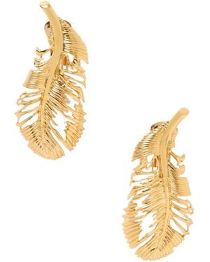 Oscar de la Renta Tone Clip Earrings - Metallic