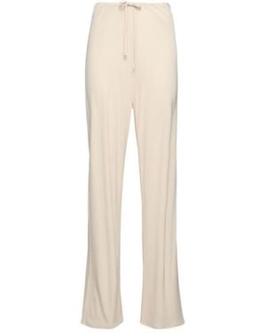 AYA MUSE Knitted Loose Trousers - White