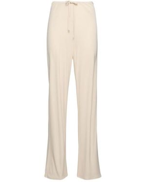AYA MUSE Knitted Loose Trousers - White